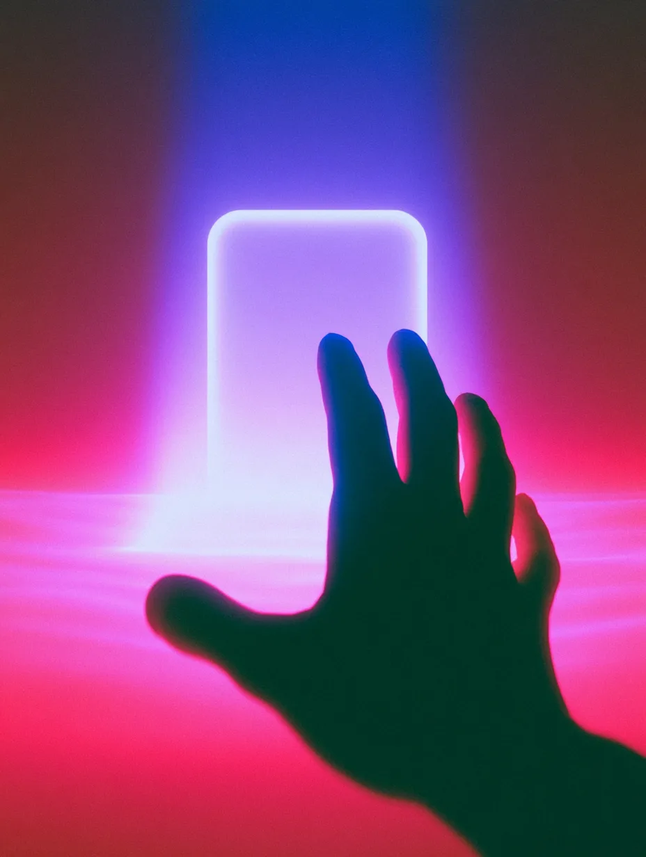 Hand and glass